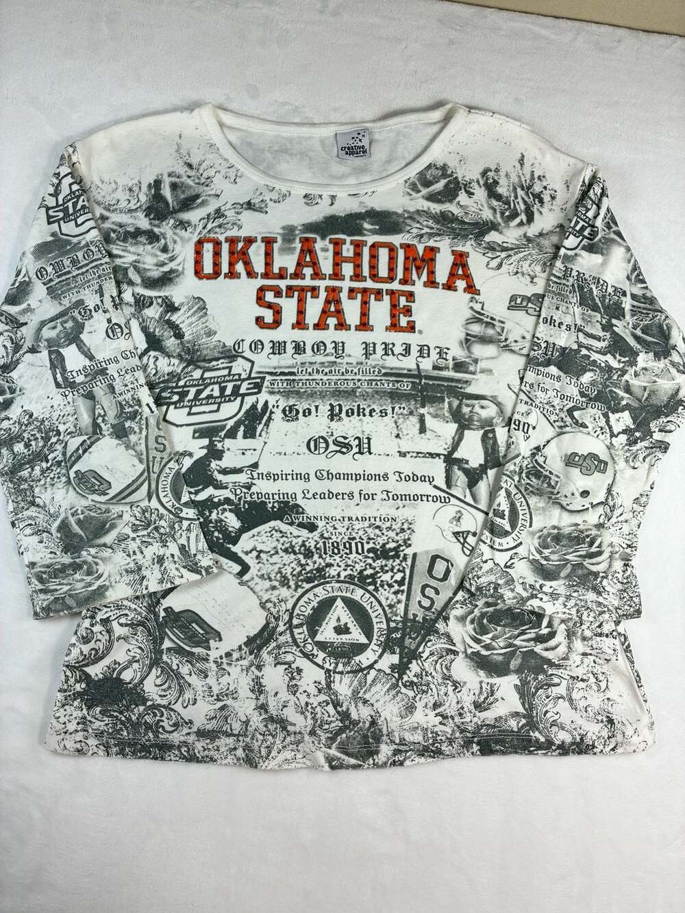 Oklahoma State University Vintage Y2K Long Sleeve Shirt with Bling, Women’s L
05
